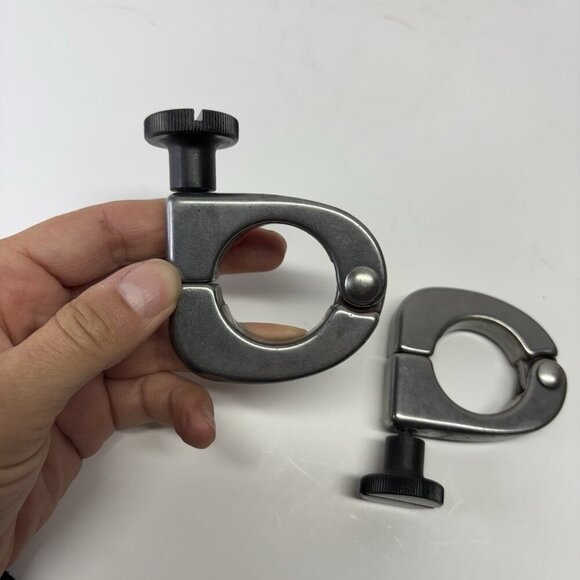 Genuine OEM Harley Davidson Billet Engine Guard Footpeg Chrome Lot Of 2 - Picture 4 of 6